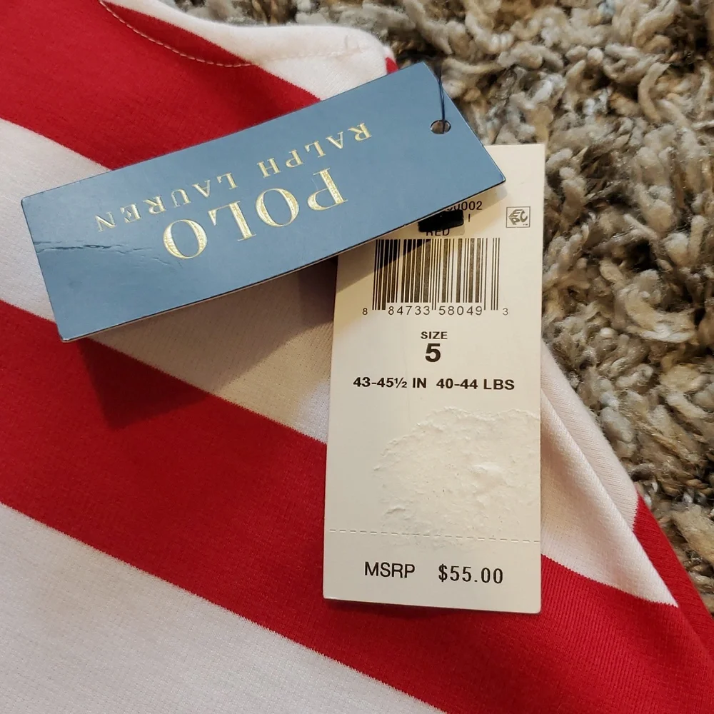 NEW Polo Ralph Lauren Chevron Stripe Dress - Picture 4 of 5